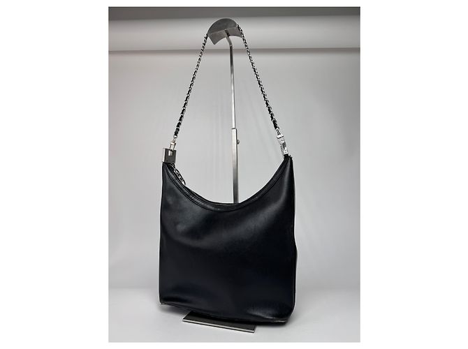 Vintage Gucci Leder Tasche Schwarz - Ansicht 12