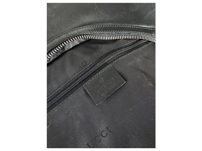 Vintage Gucci Leder Tasche Schwarz - Ansicht 15