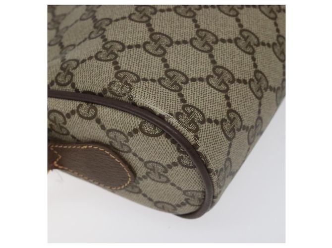 GUCCI GG Supreme Web Borsa Sherry Linea PVC Beige Oro Rosso 56 02 087 Auth EC527 D'oro - vista 16