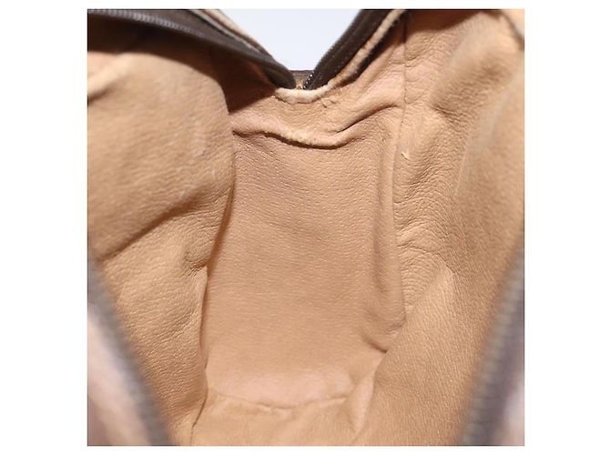 GUCCI GG Supreme Web Borsa Sherry Linea PVC Beige Oro Rosso 56 02 087 Auth EC527 D'oro - vista 21