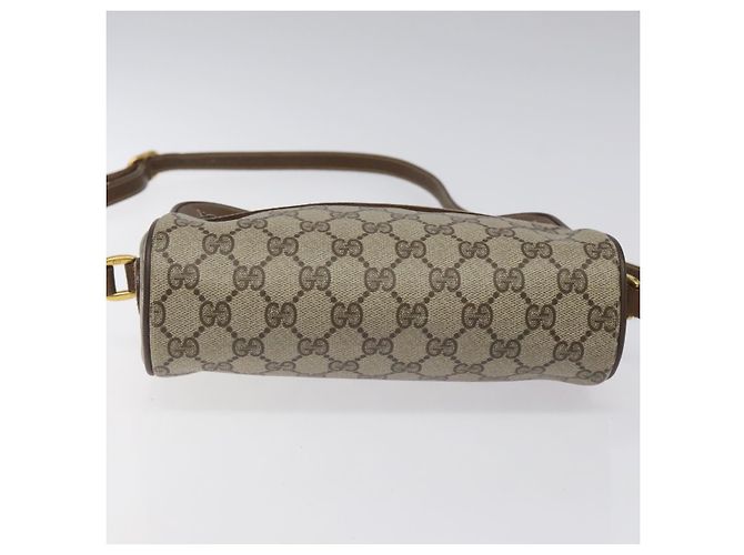 GUCCI GG Supreme Web Borsa Sherry Linea PVC Beige Oro Rosso 56 02 087 Auth EC527 D'oro - vista 5