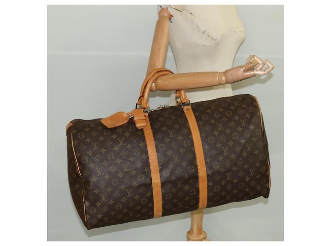 LOUIS VUITTON Monogram Keepall 60 Borsa Boston M41422 LV Auth 104892 Monogramma - vista 23