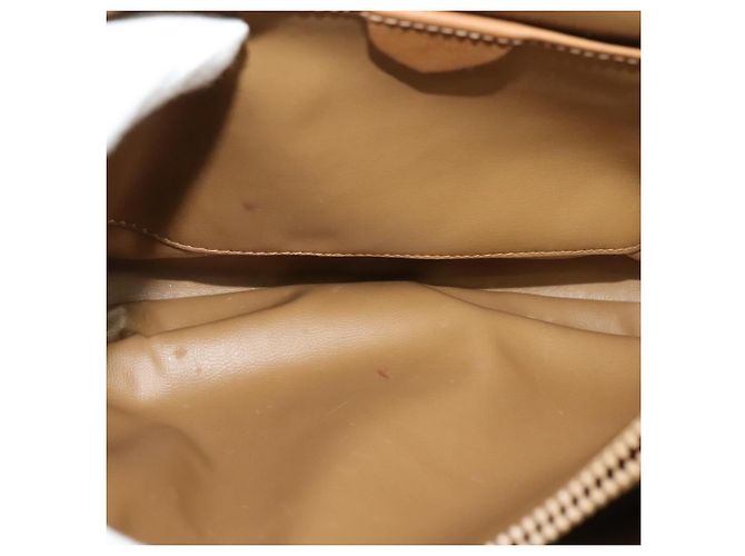 Céline Borsa a spalla in tela Macadam CELINE PVC marrone oro Auth BA513 D'oro - vista 10