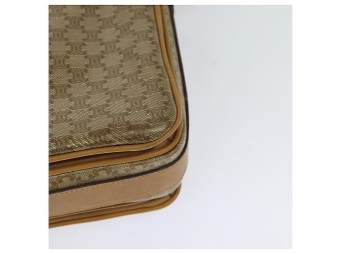 Céline Borsa a spalla in tela Macadam CELINE PVC marrone oro Auth BA513 D'oro - vista 16