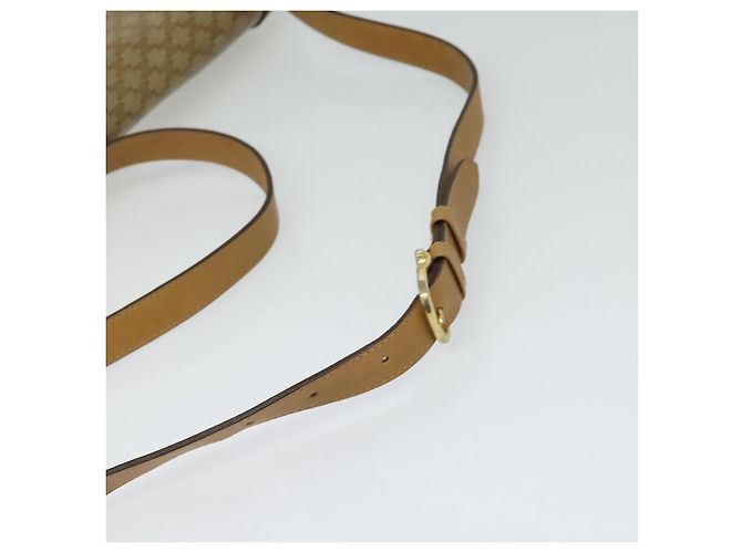 Céline Borsa a spalla in tela Macadam CELINE PVC marrone oro Auth BA513 D'oro - vista 7