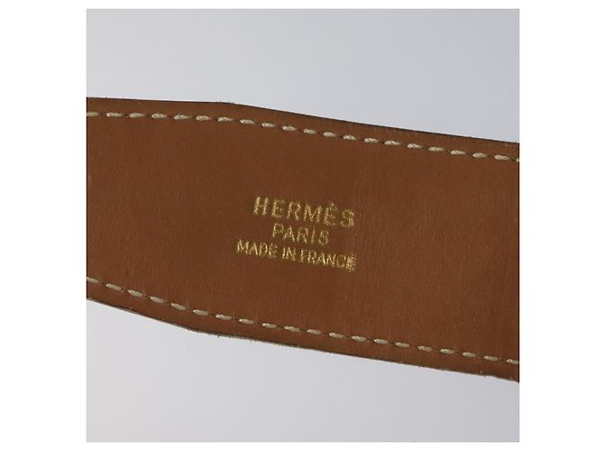 Hermès HERMES Twotone Constance H Gürtel Leder 31,1" Schwarz Auth ki5531 - Ansicht 11
