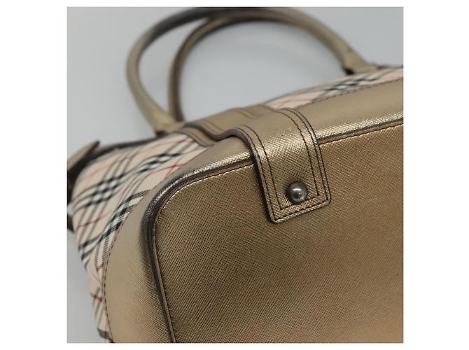 Burberry Nova Check Tote Bag aus Canvas Beige Gold Auth EC868 Golden - Ansicht 16