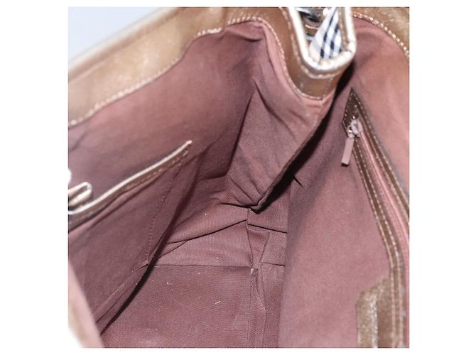 Burberry Nova Check Tote Bag aus Canvas Beige Gold Auth EC868 Golden - Ansicht 18