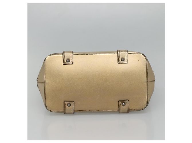 Burberry Nova Check Tote Bag aus Canvas Beige Gold Auth EC868 Golden - Ansicht 5