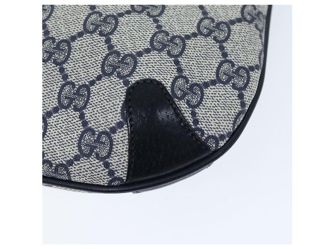 GUCCI GG Supreme Sherry Line Borsa a Spalla PVC Blu Navy Rosso 904 02 026 Auth yk12549 - vista 12