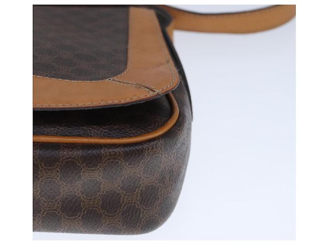 Céline Borsa a spalla in tela Macadam CELINE in pelle PVC marrone oro Auth 102371 D'oro - vista 11