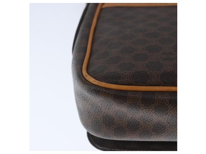 Céline Borsa a spalla in tela Macadam CELINE in pelle PVC marrone oro Auth 102371 D'oro - vista 12