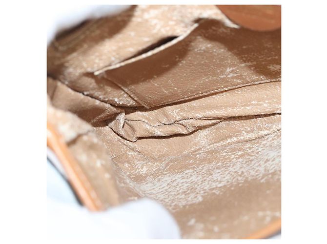 Céline Borsa a spalla in tela Macadam CELINE in pelle PVC marrone oro Auth 102371 D'oro - vista 19