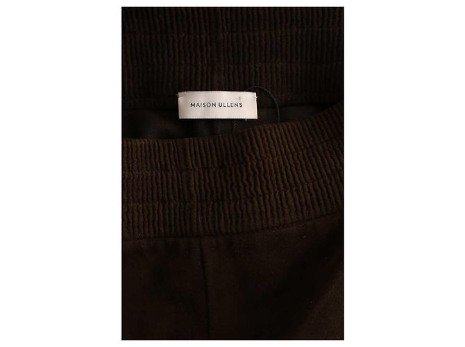 Maison Ullens Pantalones slim de ante marrón Castaño - vista 5