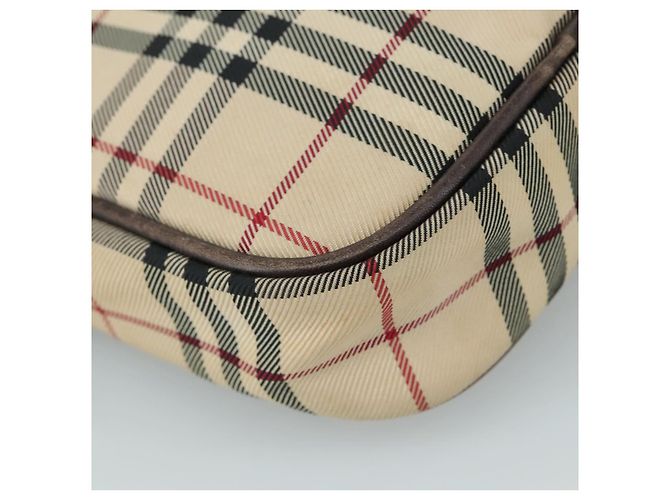 Borsa a spalla Burberry Nova Check in tela beige Auth th5516 - vista 14