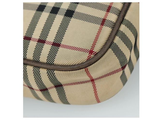 Borsa a spalla Burberry Nova Check in tela beige Auth th5516 - vista 15