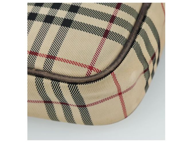 Borsa a spalla Burberry Nova Check in tela beige Auth th5516 - vista 16