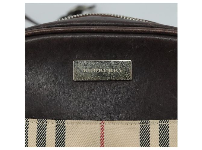 Borsa a spalla Burberry Nova Check in tela beige Auth th5516 - vista 17