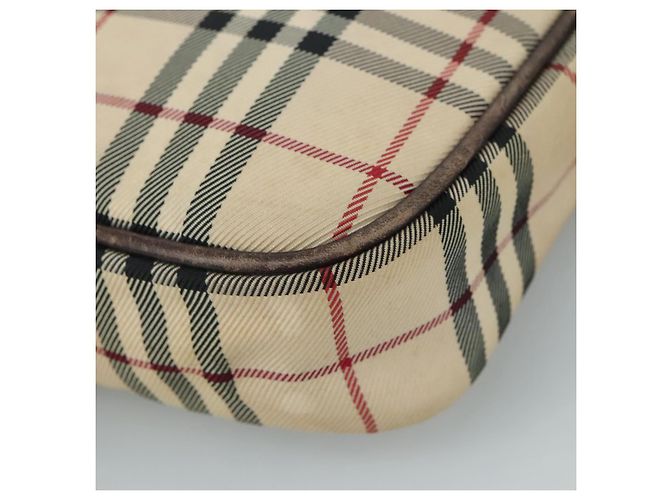 Borsa a spalla Burberry Nova Check in tela beige Auth th5516 - vista 9