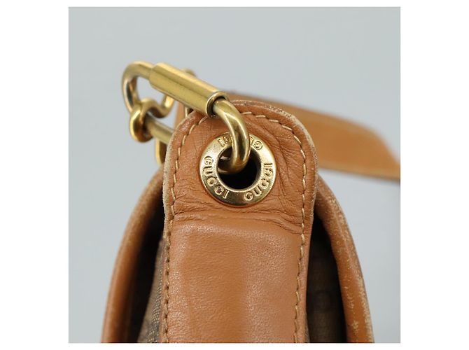 Gucci Borsa a spalla Micro GG Supreme in PVC Beige Oro Auth ep7034 D'oro - vista 10