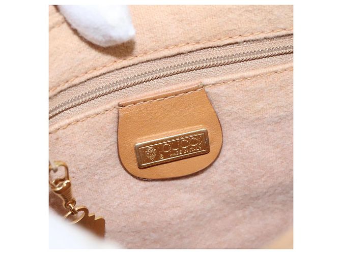 Gucci Borsa a spalla Micro GG Supreme in PVC Beige Oro Auth ep7034 D'oro - vista 19