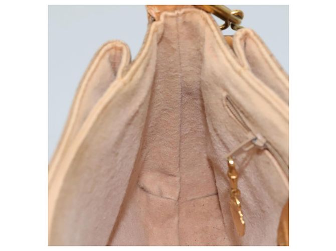Gucci Borsa a spalla Micro GG Supreme in PVC Beige Oro Auth ep7034 D'oro - vista 21