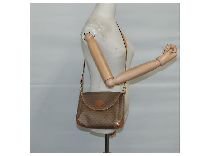Gucci Borsa a spalla Micro GG Supreme in PVC Beige Oro Auth ep7034 D'oro - vista 25