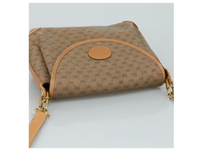 Gucci Borsa a spalla Micro GG Supreme in PVC Beige Oro Auth ep7034 D'oro - vista 6