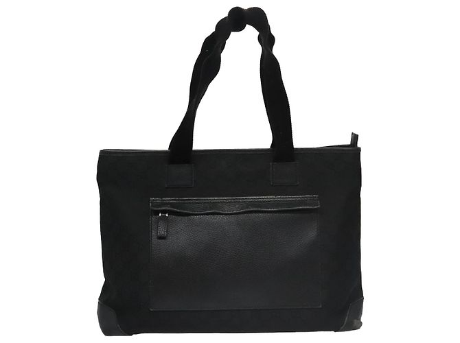 GUCCI GG Canvas Tote Bag Outlet Schwarz Silber 180449 Auth ep7007 - Ansicht 13