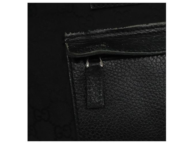 GUCCI GG Canvas Tote Bag Outlet Schwarz Silber 180449 Auth ep7007 - Ansicht 17