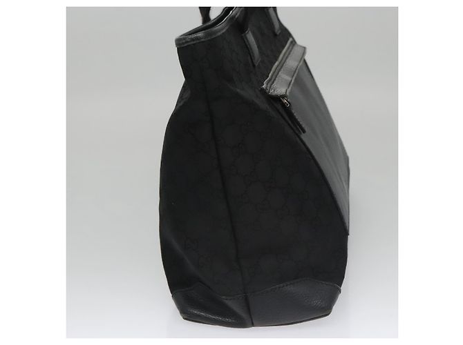 GUCCI GG Canvas Tote Bag Outlet Schwarz Silber 180449 Auth ep7007 - Ansicht 3