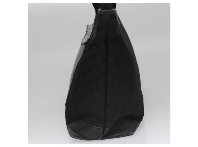 GUCCI GG Canvas Tote Bag Outlet Schwarz Silber 180449 Auth ep7007 - Ansicht 4