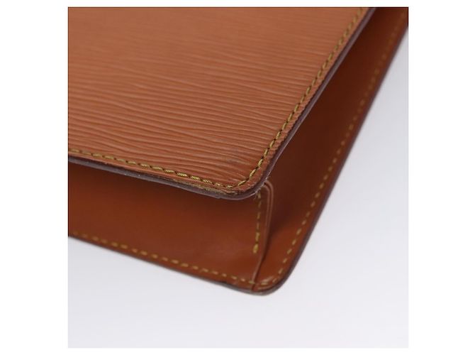 LOUIS VUITTON Epi Pochette Uomo Borsa Clutch Zipangu Oro M52528 LV Auth ti2611 Marrone - vista 15