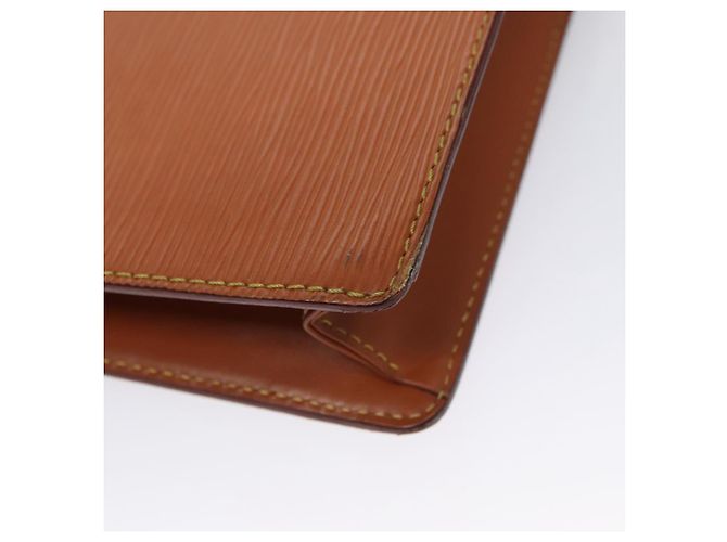 LOUIS VUITTON Epi Pochette Uomo Borsa Clutch Zipangu Oro M52528 LV Auth ti2611 Marrone - vista 16