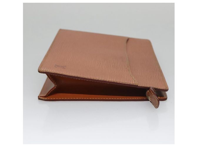 LOUIS VUITTON Epi Pochette Uomo Borsa Clutch Zipangu Oro M52528 LV Auth ti2611 Marrone - vista 3