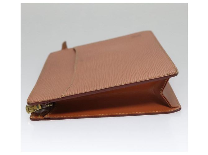 LOUIS VUITTON Epi Pochette Uomo Borsa Clutch Zipangu Oro M52528 LV Auth ti2611 Marrone - vista 4