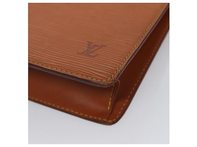 LOUIS VUITTON Epi Pochette Uomo Borsa Clutch Zipangu Oro M52528 LV Auth ti2611 Marrone - vista 7