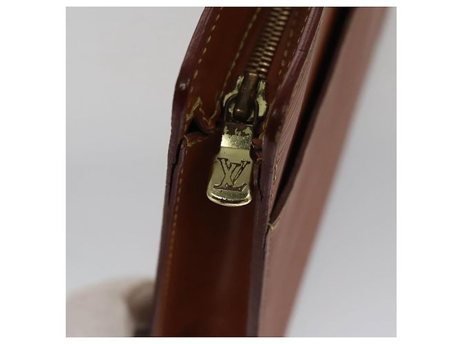 LOUIS VUITTON Epi Pochette Uomo Borsa Clutch Zipangu Oro M52528 LV Auth ti2611 Marrone - vista 8