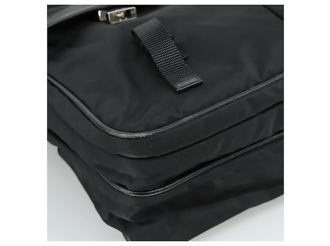 Borsa a Spalla PRADA in Nylon Nero Auth yk16281 - vista 15