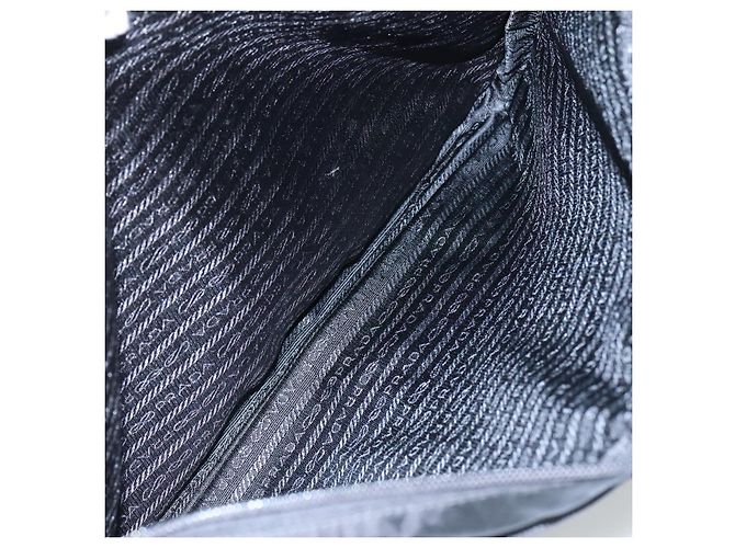 Borsa a Spalla PRADA in Nylon Nero Auth yk16281 - vista 24
