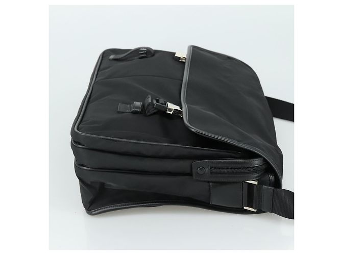 Borsa a Spalla PRADA in Nylon Nero Auth yk16281 - vista 3