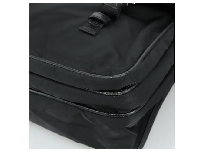 Borsa a Spalla PRADA in Nylon Nero Auth yk16281 - vista 8