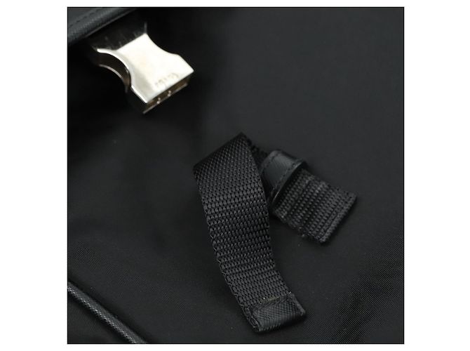Borsa a Spalla PRADA in Nylon Nero Auth yk16281 - vista 9
