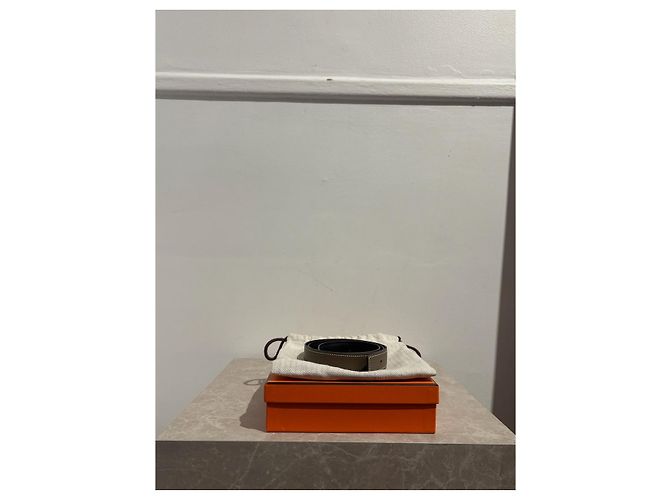 Hermès HERMES Gürtel T.cm 70 aus Leder Beige - Ansicht 2