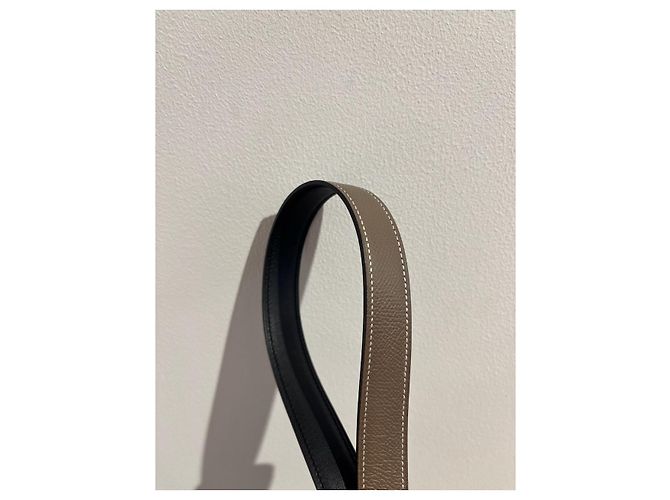 Hermès HERMES Gürtel T.cm 70 aus Leder Beige - Ansicht 6