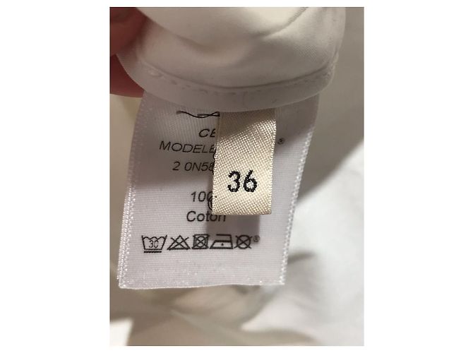 Céline CELINE Tops T.International S Algodón Blanco - vista 5