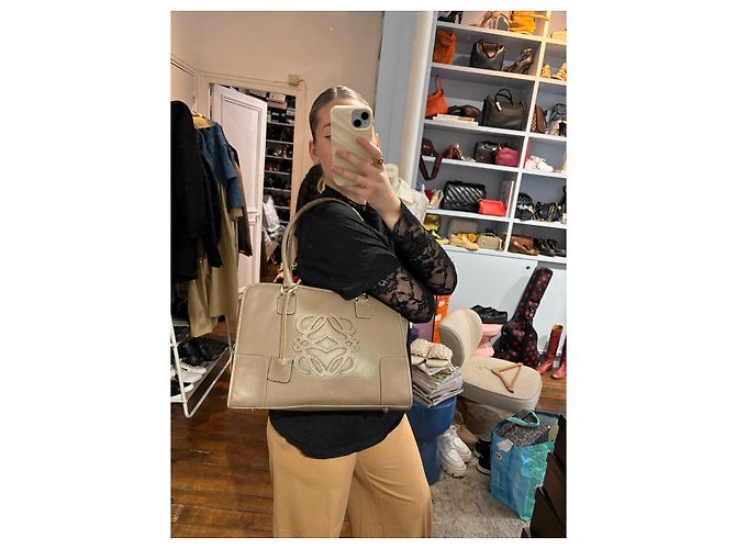 Bolsos LOEWE T. Cuero Beige - vista 13