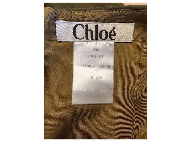Chloé CHLOE Kleider T.FR 36 Seide Grün - Ansicht 4