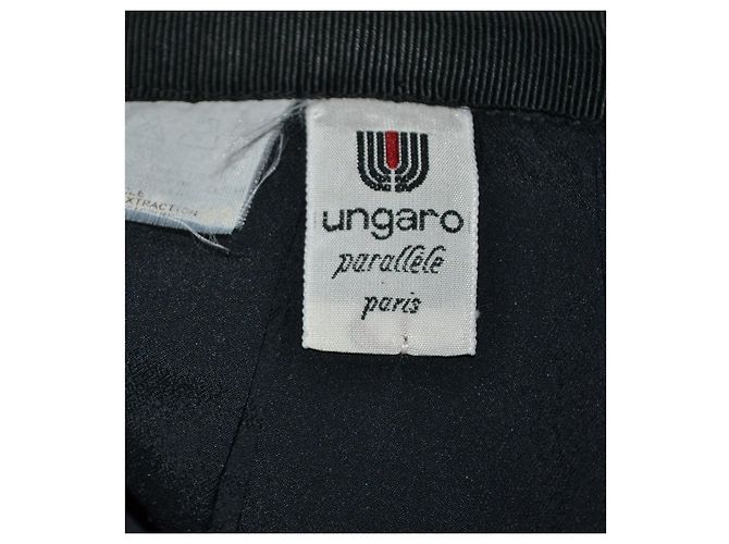 Falda midi Emanuel Ungaro de lana negro blanco - vista 6