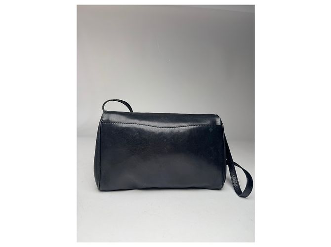 Céline Vintage Celine Paris Triomphe Wildledertasche Marine Schwarz - Ansicht 12